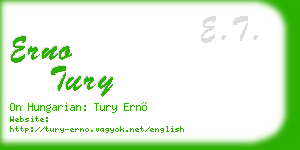 erno tury business card