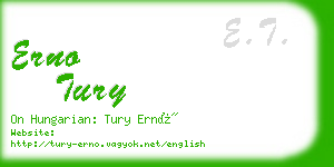 erno tury business card